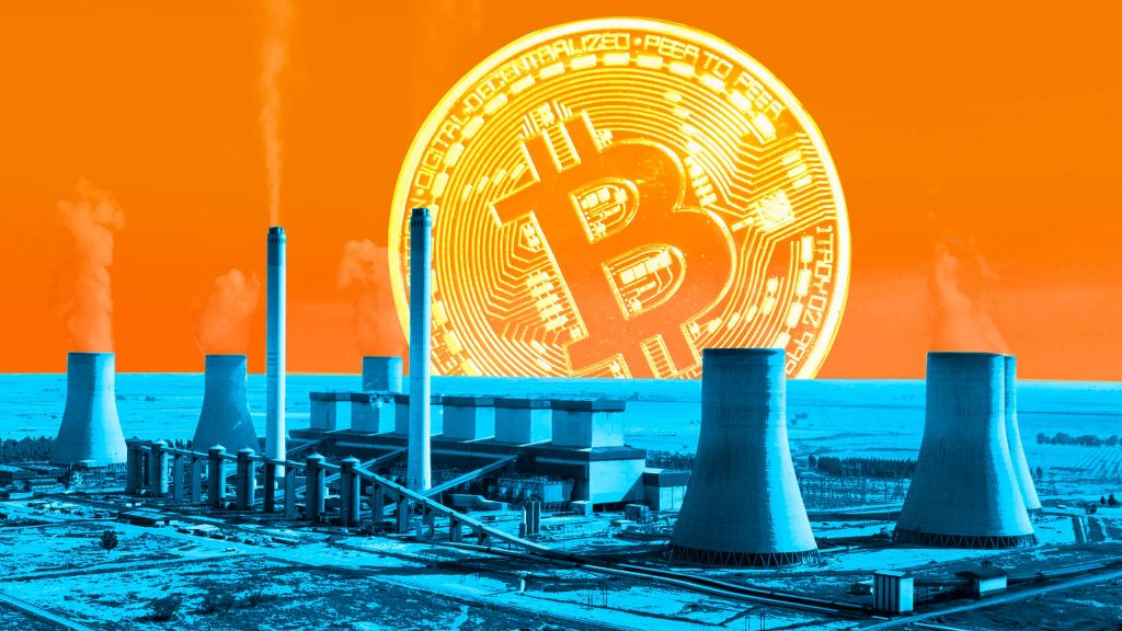 A graphic showing cryptocurrency and its environmental impacts