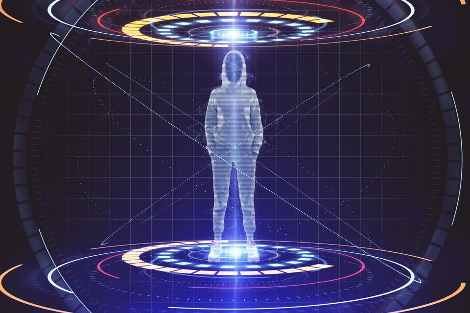 Concept art of Metaverse teleportation