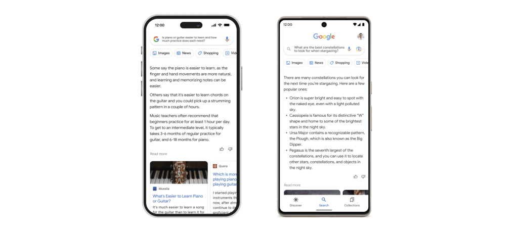 A preview of new AI-powered Google search tools